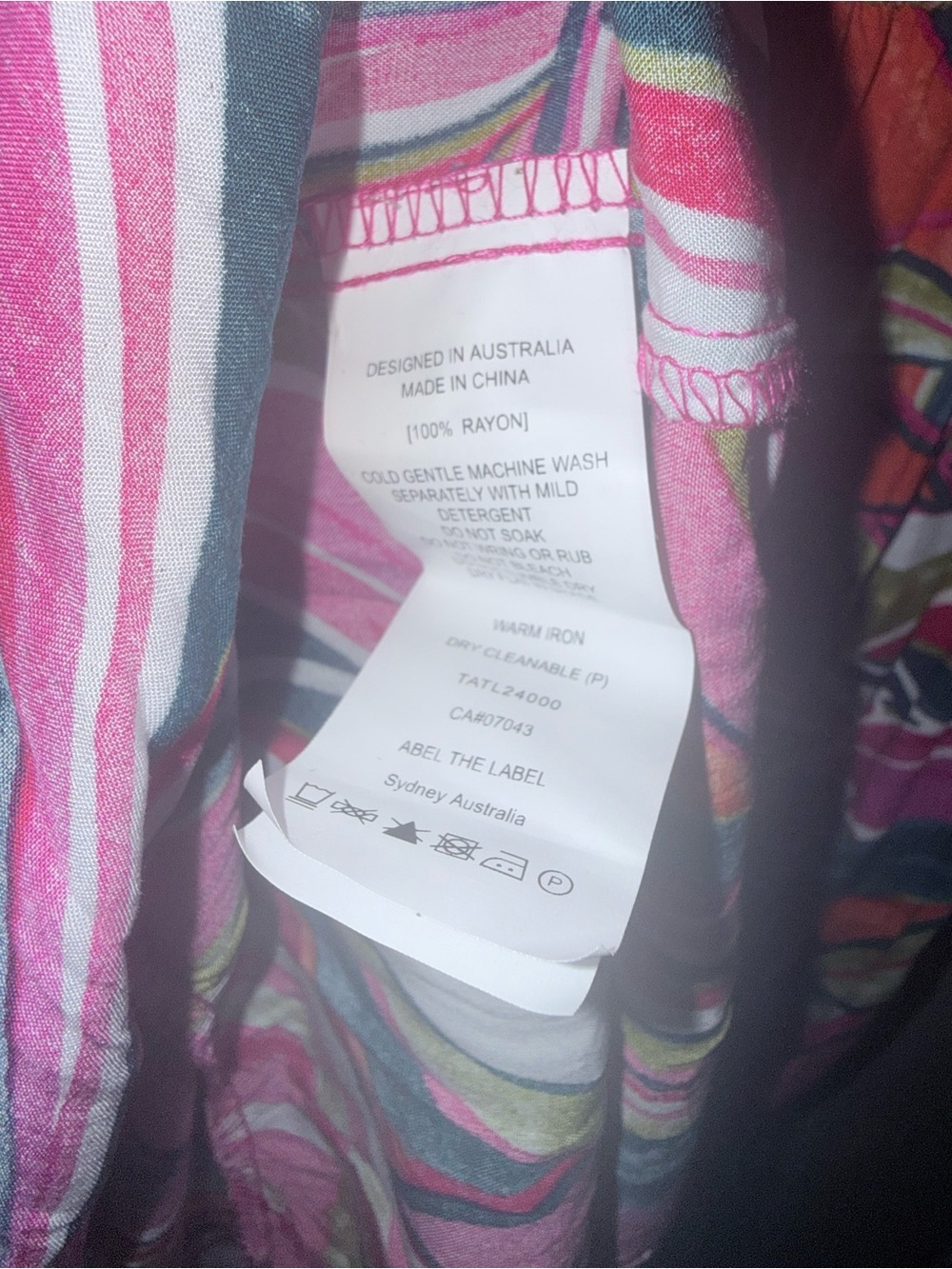 Abel The Label Vibrant Tropical High Low Maxi Dress Size S - Picture 8 of 8